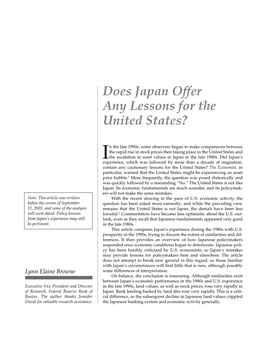 Does Japan Offer Any Lessons for the United States?