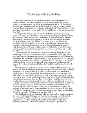 The Middles of the Middle Way