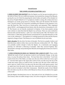 Gospel of John (Chapters 1 & 2)