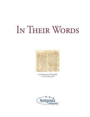 Notgrass Company in Their Words Edited by Ray Notgrass, Charlene Notgrass, and John Notgrass