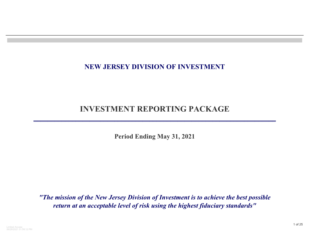 Investment Reporting Package ______