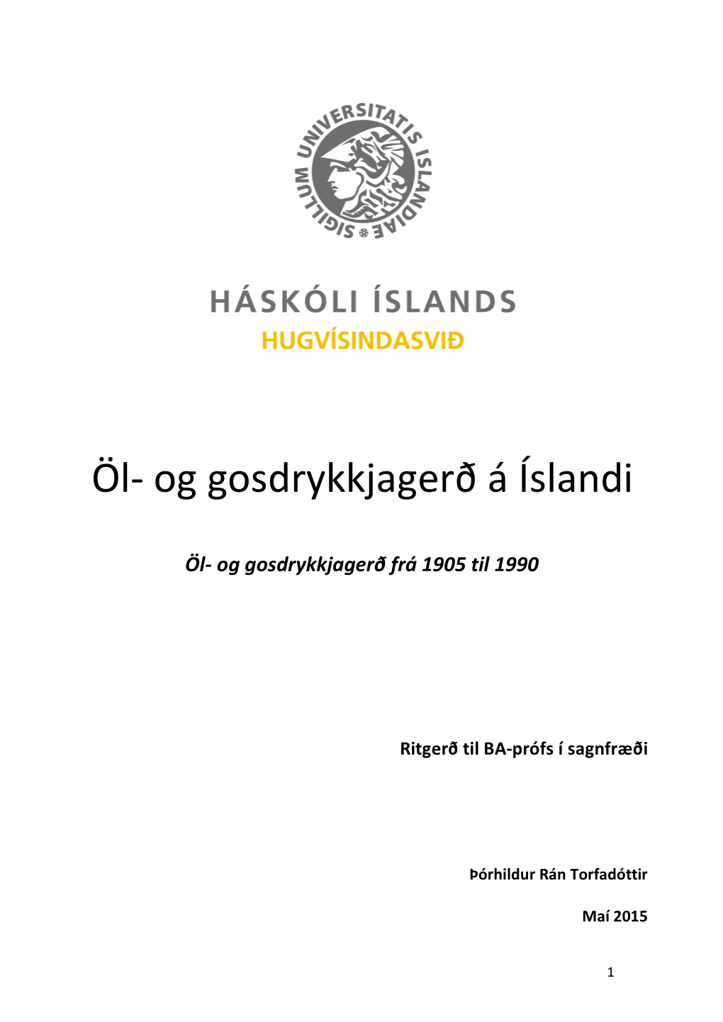 Öl- Og Gosdrykkjagerð Á Íslandi