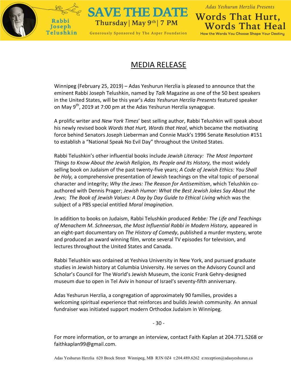 Media Release