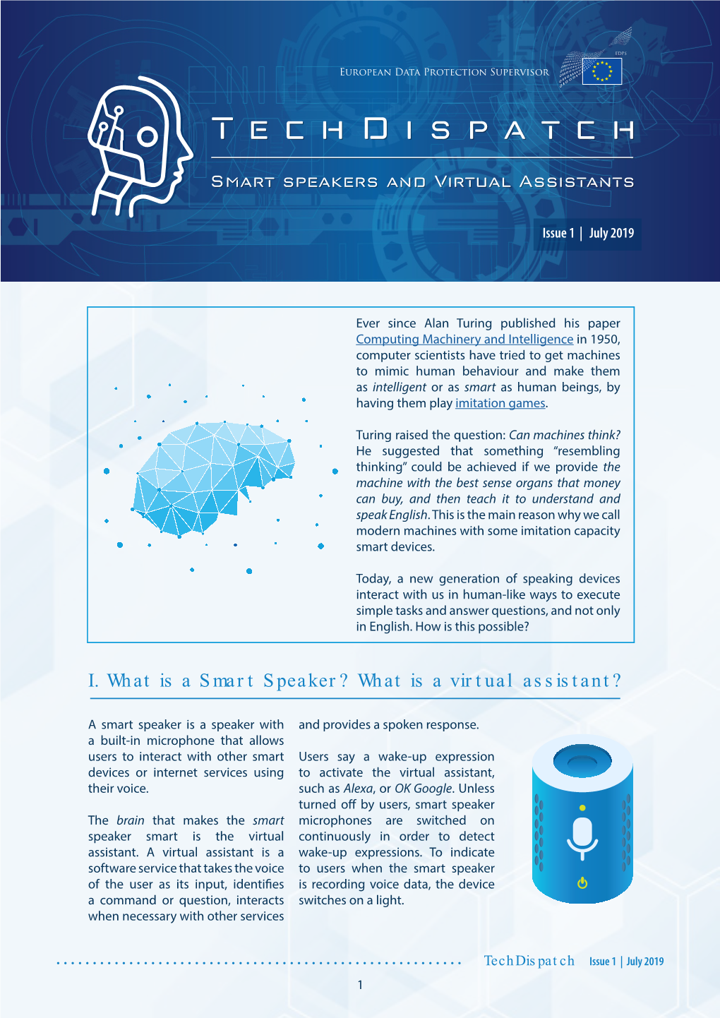 I. What Is a Smart Speaker? What Is a Virtual Assistant?