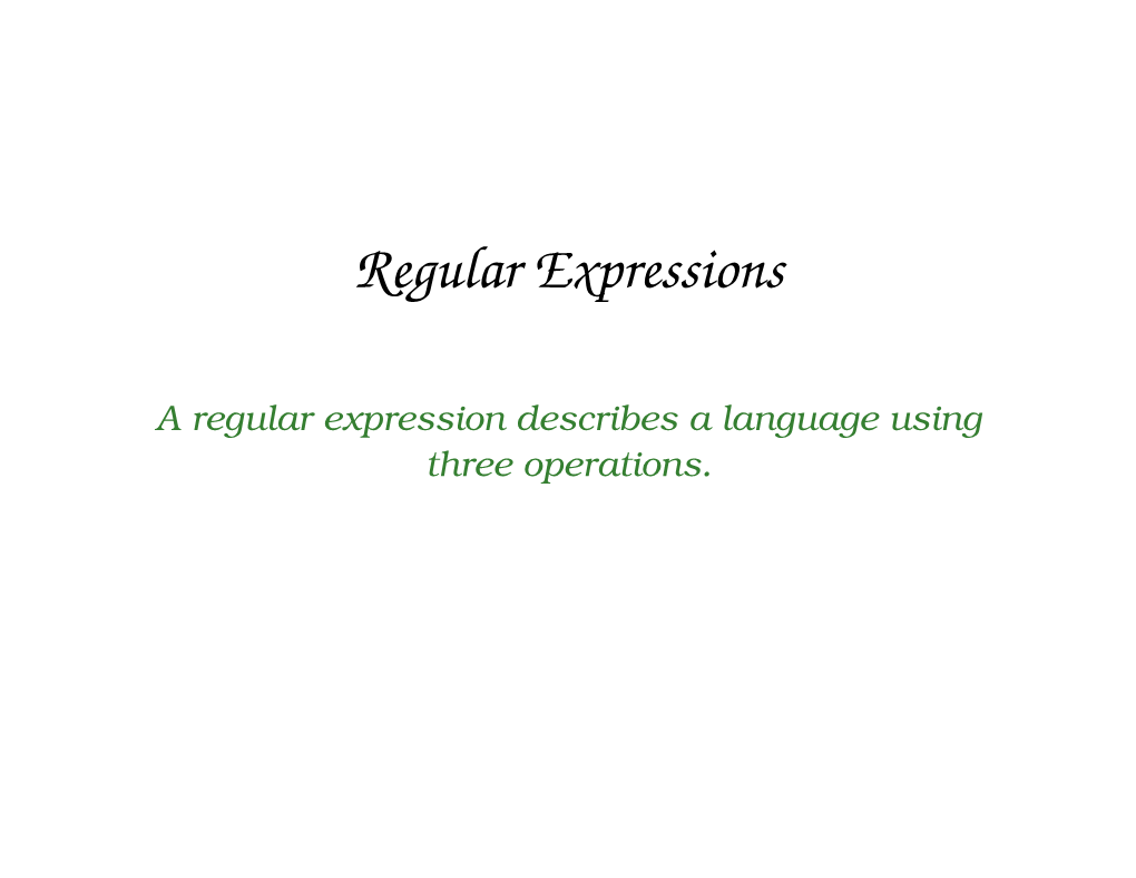 Regular Expressions