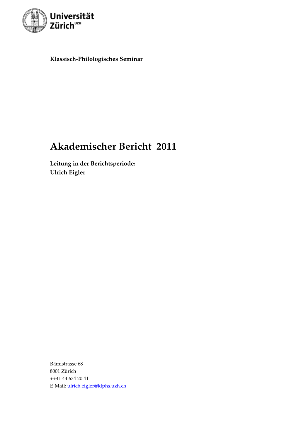 Akademischer Bericht 2011