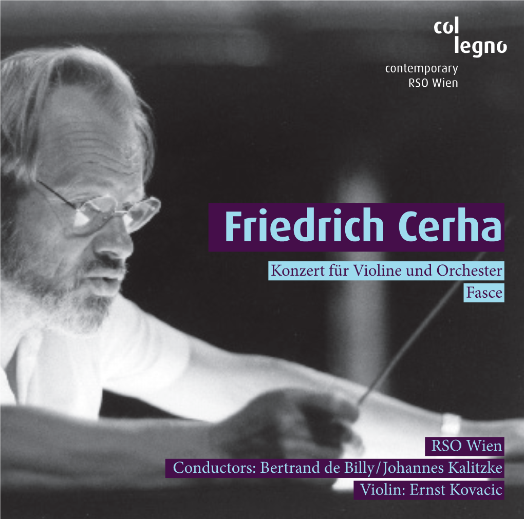 Friedrich Cerha Konzert Für Violine Und Orchester Fasce