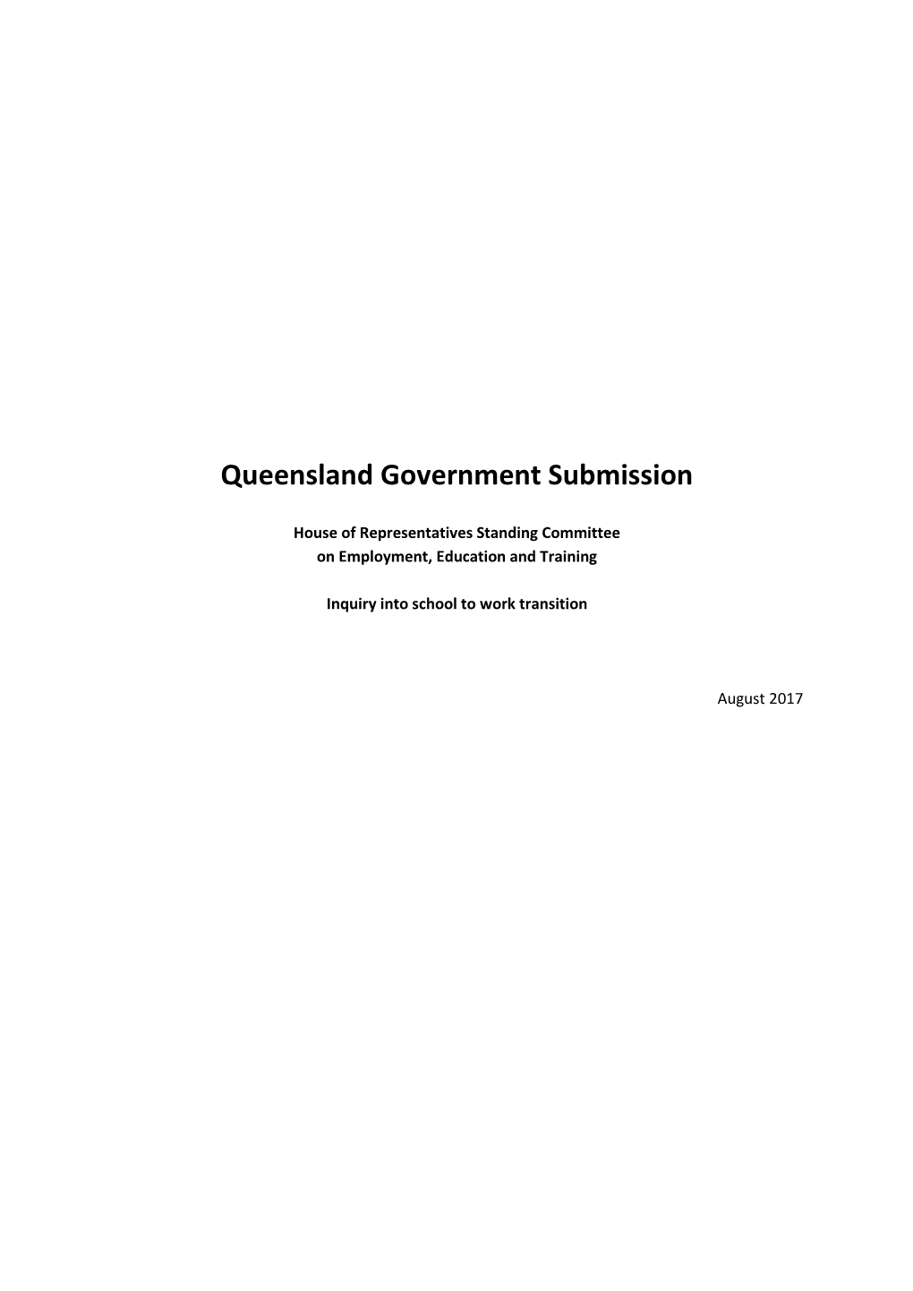 Queensland Government Submission