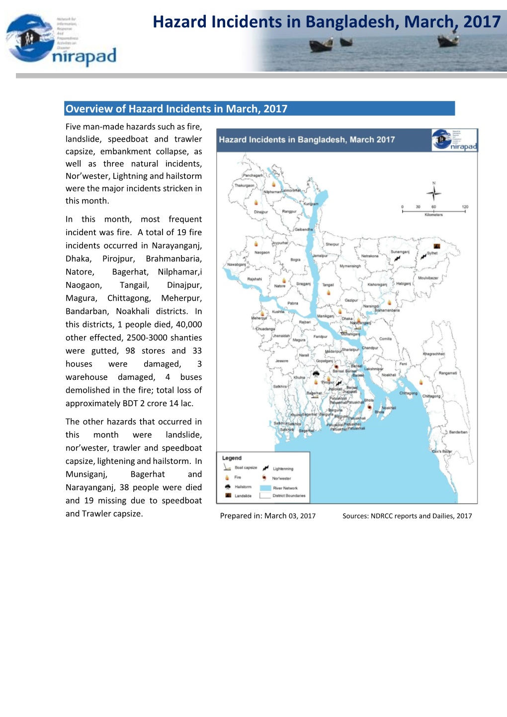 Hazard Incidents in Bangladesh, March, 2017