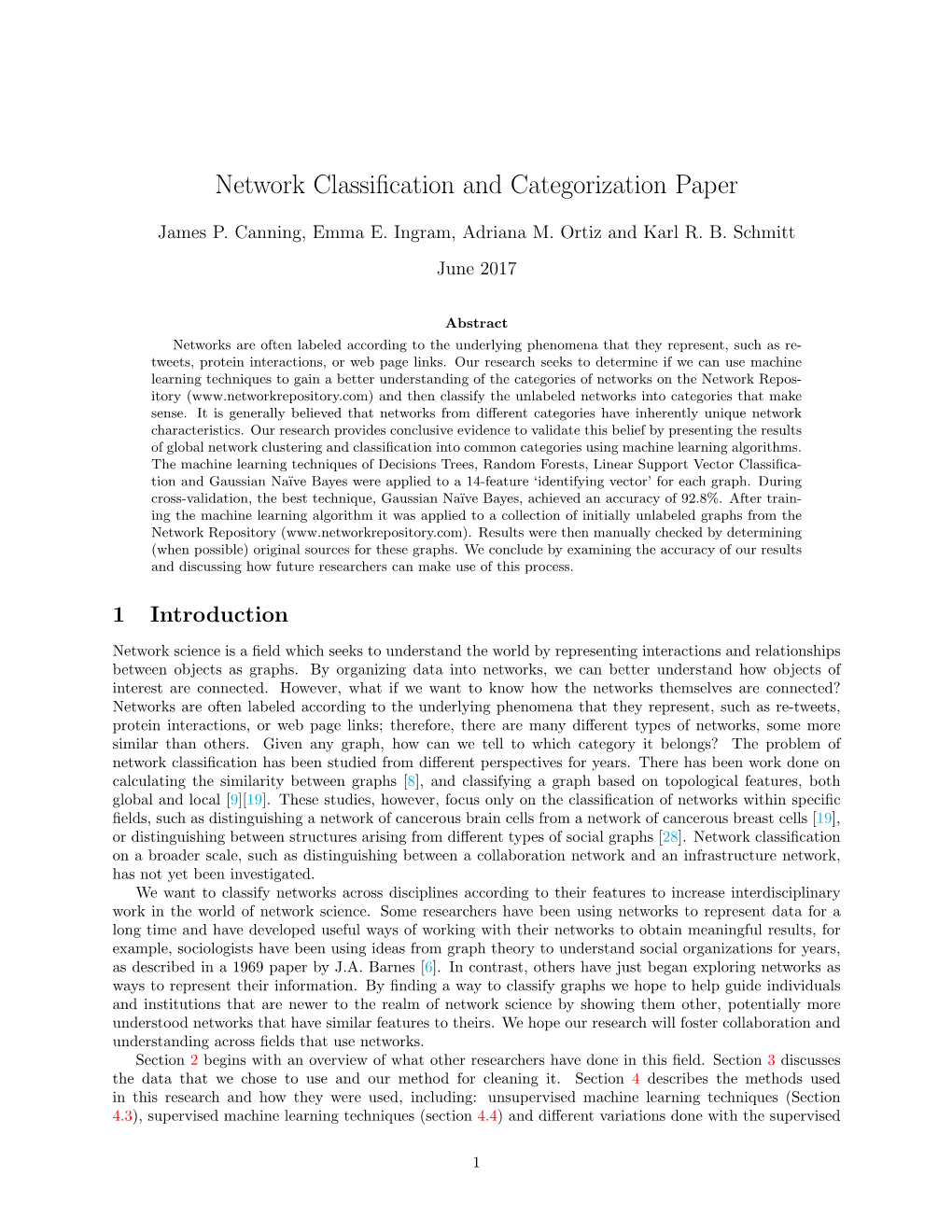 Network Classification and Categorization Paper