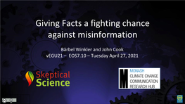 Giving Facts a Fighting Chance Against Misinformation