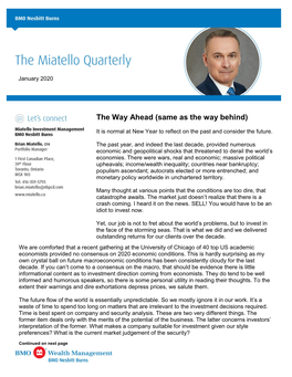 The Miatello Quarterly January 2020