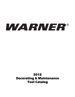 2015 Decorating & Maintenance Tool Catalog