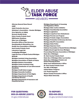 Elder Abuse Task Force Mem