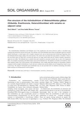 Oribatida, Enarthronota, Heterochthoniidae) with Remarks on Adjacent Setae