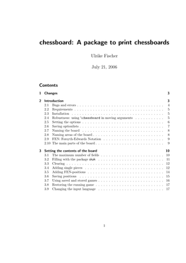 Chessboard: a Package to Print Chessboards
