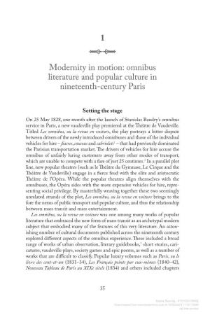 The Omnibus and Urban Culture in Nineteenth-Century Paris