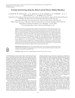 Tectonic Interleaving Along the Main Central Thrust, Sikkim Himalaya