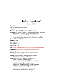 Package 'Gganimate'