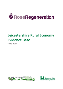 Leicestershire Rural Economy Evidence Base June 2014
