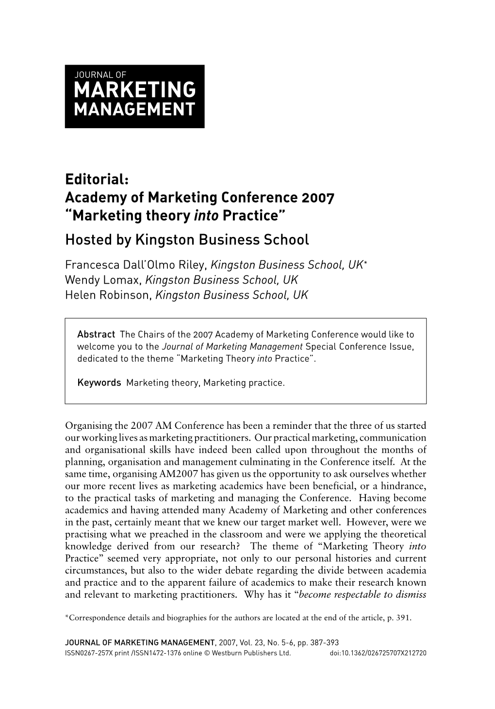 Marketing Management