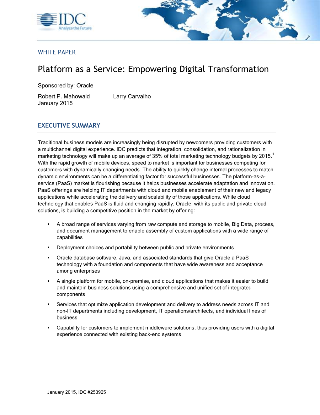 Platform As a Service: Empowering Digital Transformation