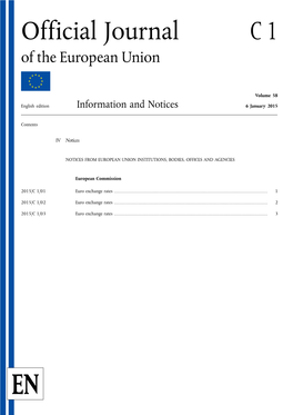 Official Journal C 1 of the European Union