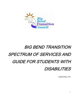 Big Bend Transition Spectrum of Services and Guide for Students with Disabilities
