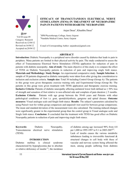 11 Abstract Efficacy of Transcutaneous Electrical