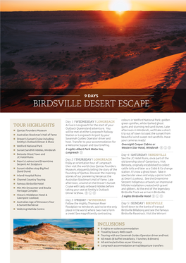 Birdsville Desert Escape