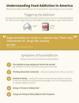 Understanding Food Addiction in America Many People Define Food Addiction As Not Being Able to Stop Eating Once You’Ve Started