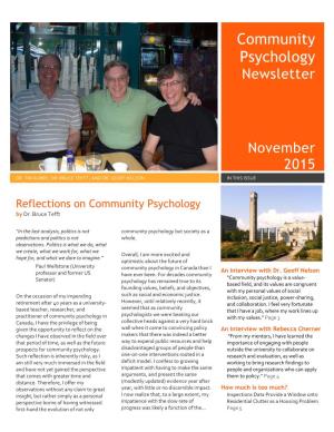 Community Psychology Newsletter