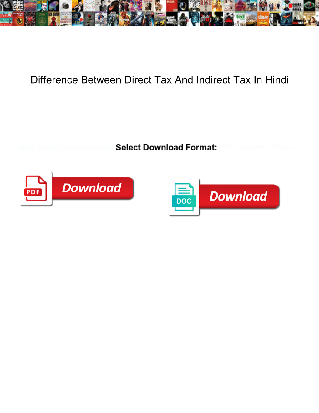 Difference Between Direct Tax and Indirect Tax in Hindi