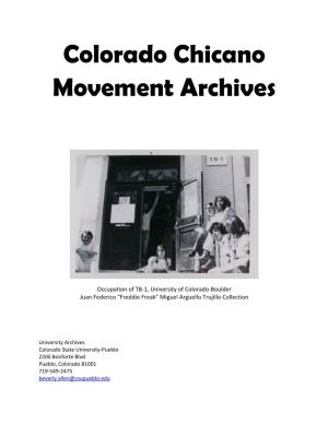 Colorado Chicano Movement Archives