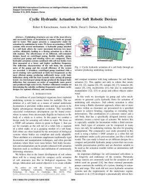 Cyclic Hydraulic Actuation for Soft Robotic Devices