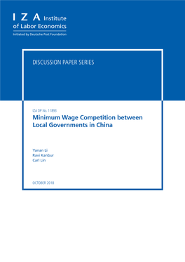 Minimum Wage Competition Between Local Governments in China