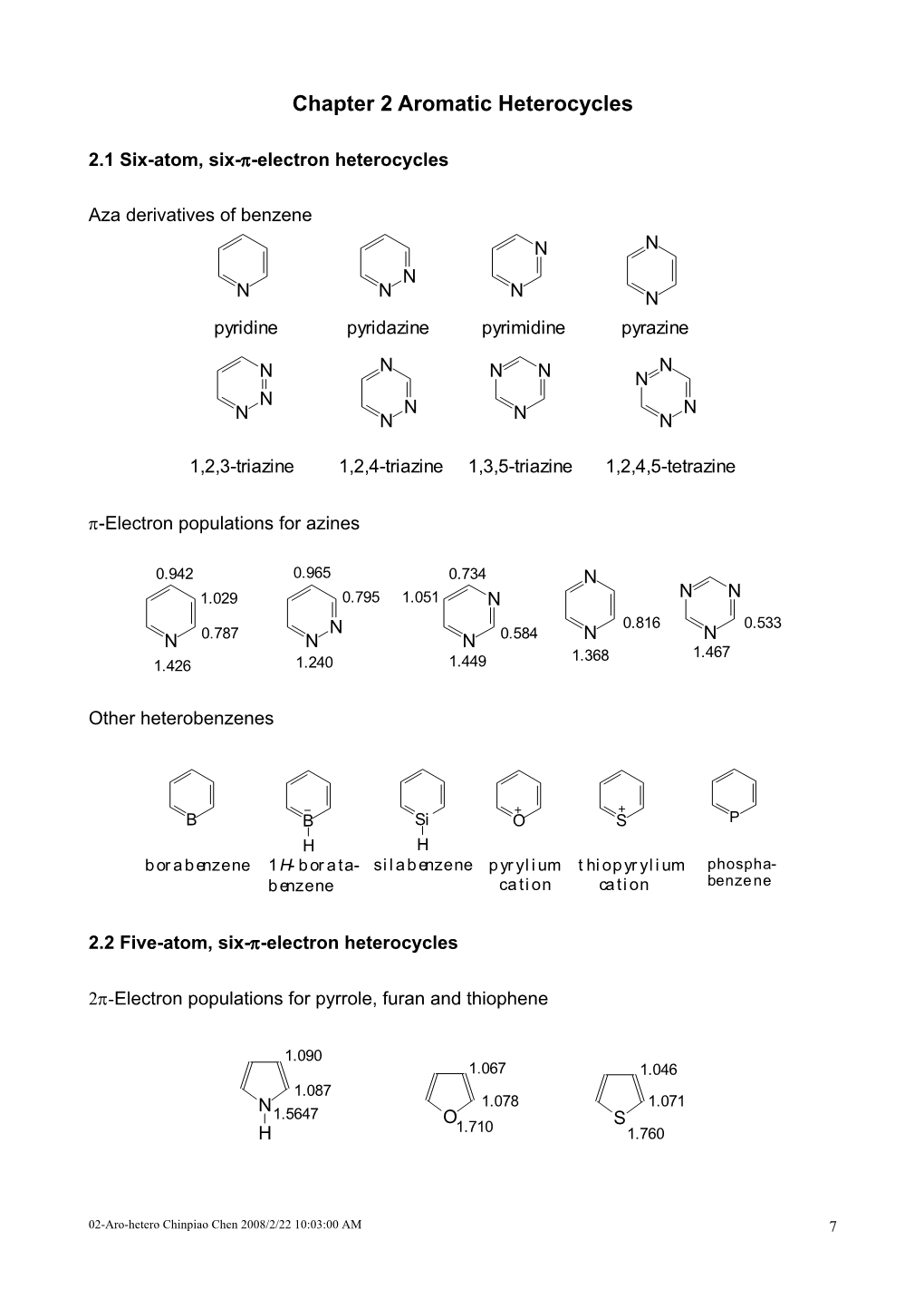Chapter 2 Aromatic Heterocycles