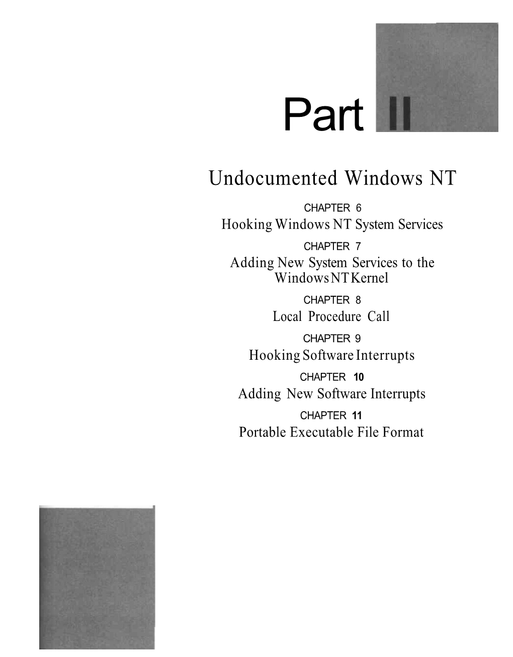 Undocumented Windows NT