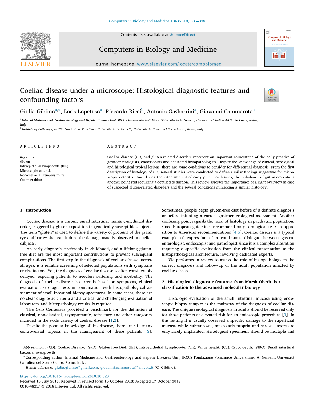 Coeliac Disease Under a Microscope Histological Diagnostic Features And