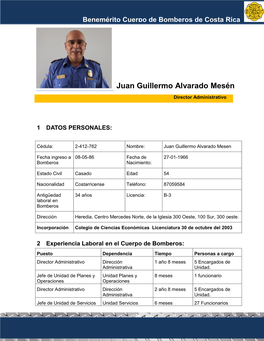 Atestados Académicos Sr. Juan Guillermo Alvarado Mesén