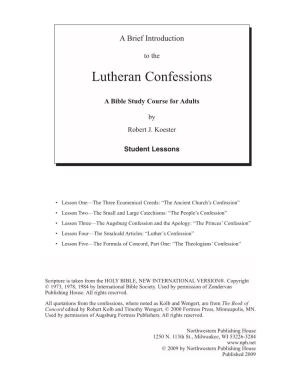 Lutheran Confessions Bible Study