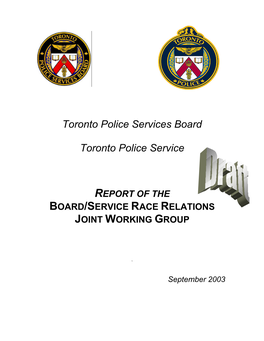 Report of the Board/Service Race Relations Joint Working Group
