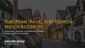 European Travel and Tourism Trends Research