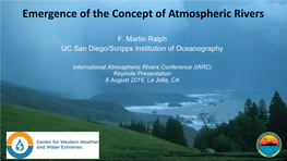 Emergence of the Concept of Atmospheric Rivers