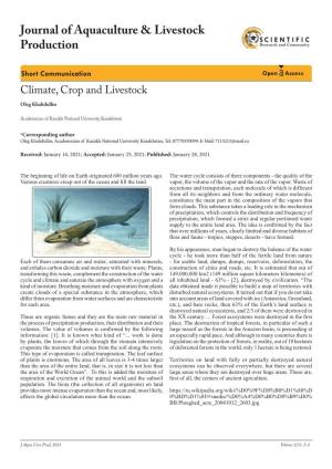 Journal of Aquaculture & Livestock Production