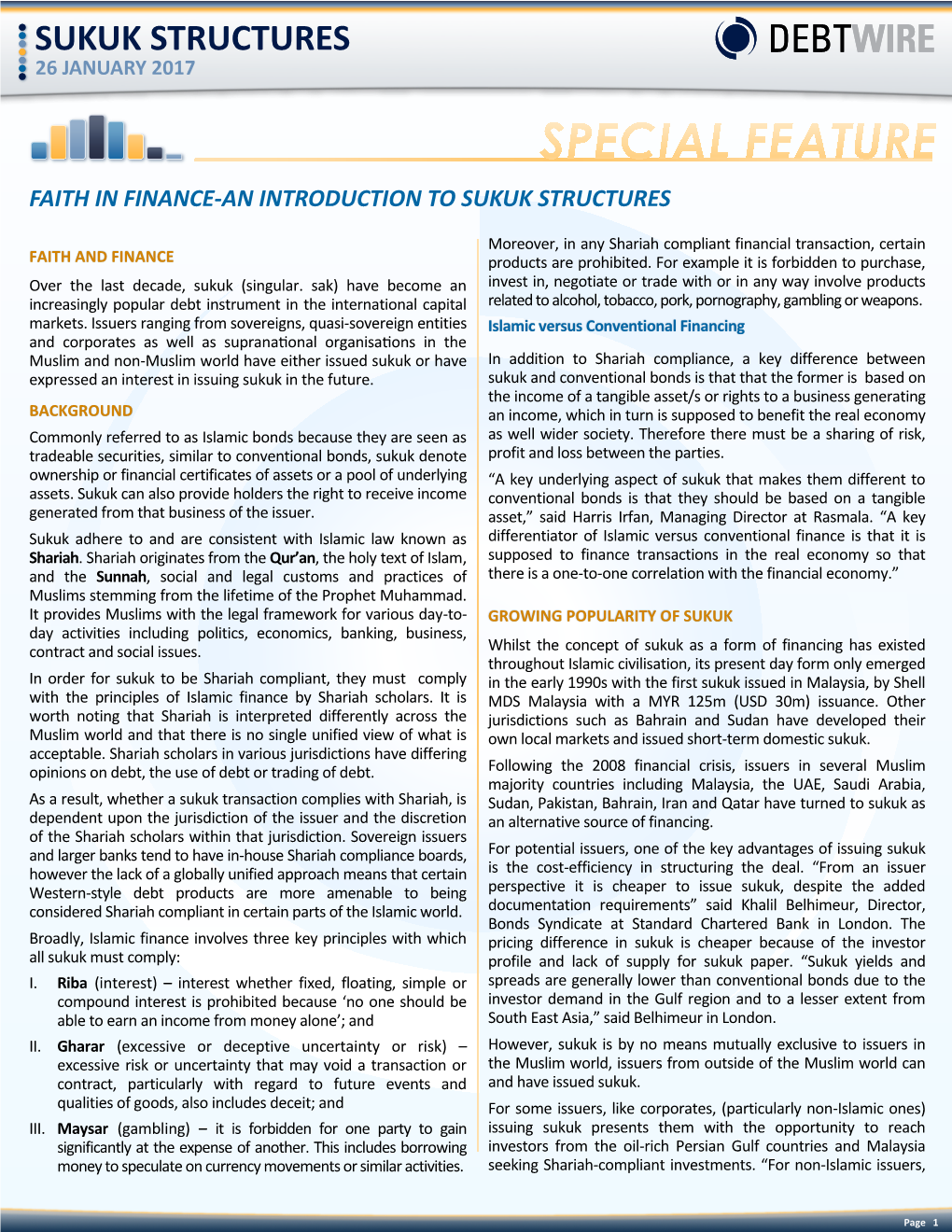 Sukuk Structures 26 January 2017