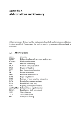 Abbreviations and Glossary