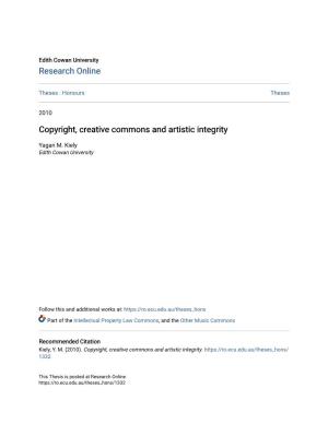 Copyright, Creative Commons and Artistic Integrity