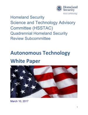 Autonomous Technology White Paper
