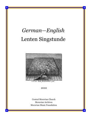 German—English Lenten Singstunde